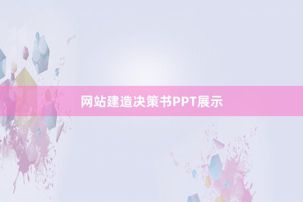 网站建造决策书PPT展示